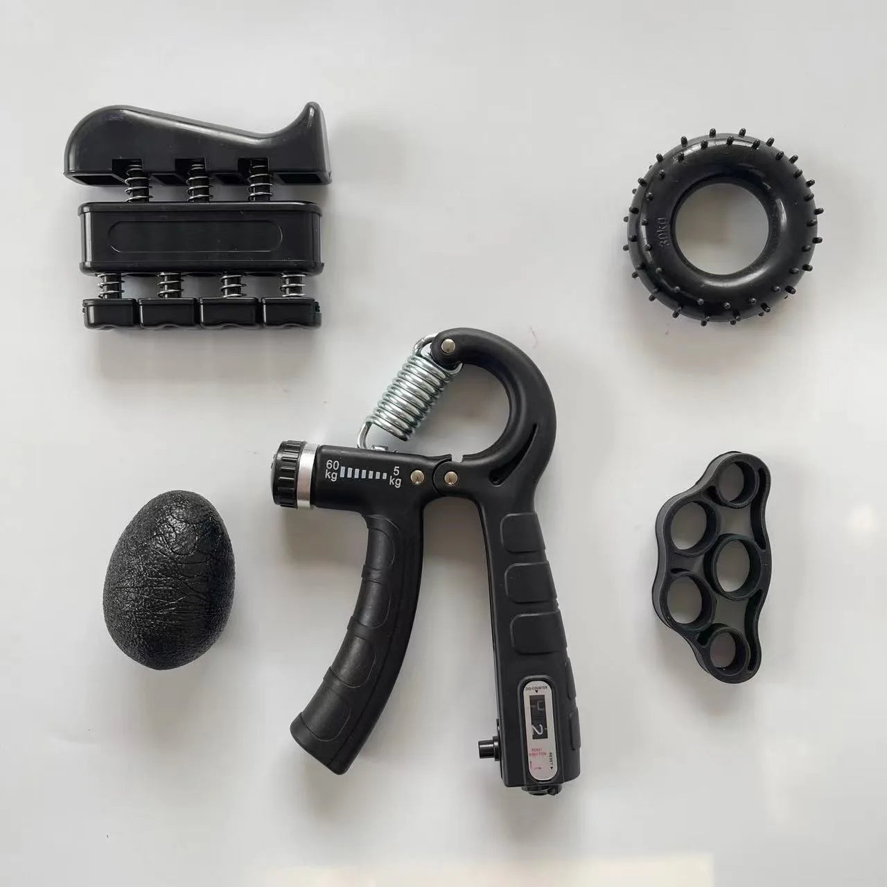 5-60kg Adjustable Hand Grip Strengthener Hand Gripper Trainer Set With Counter Wrist Forearm And Hand Exerciser For Muscle