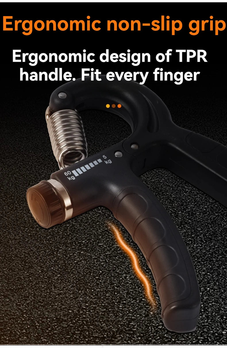 5-60kg Adjustable Hand Grip Strengthener Hand Gripper Trainer Set With Counter Wrist Forearm And Hand Exerciser For Muscle