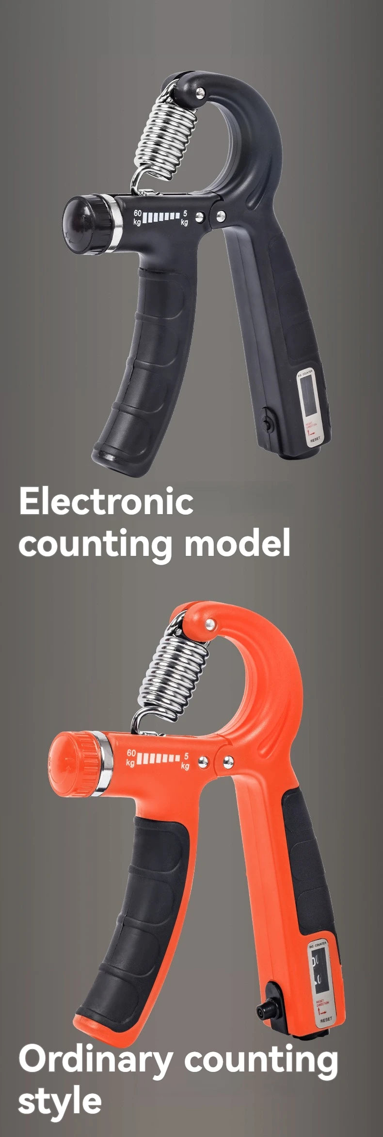 5-60kg Adjustable Hand Grip Strengthener Hand Gripper Trainer Set With Counter Wrist Forearm And Hand Exerciser For Muscle